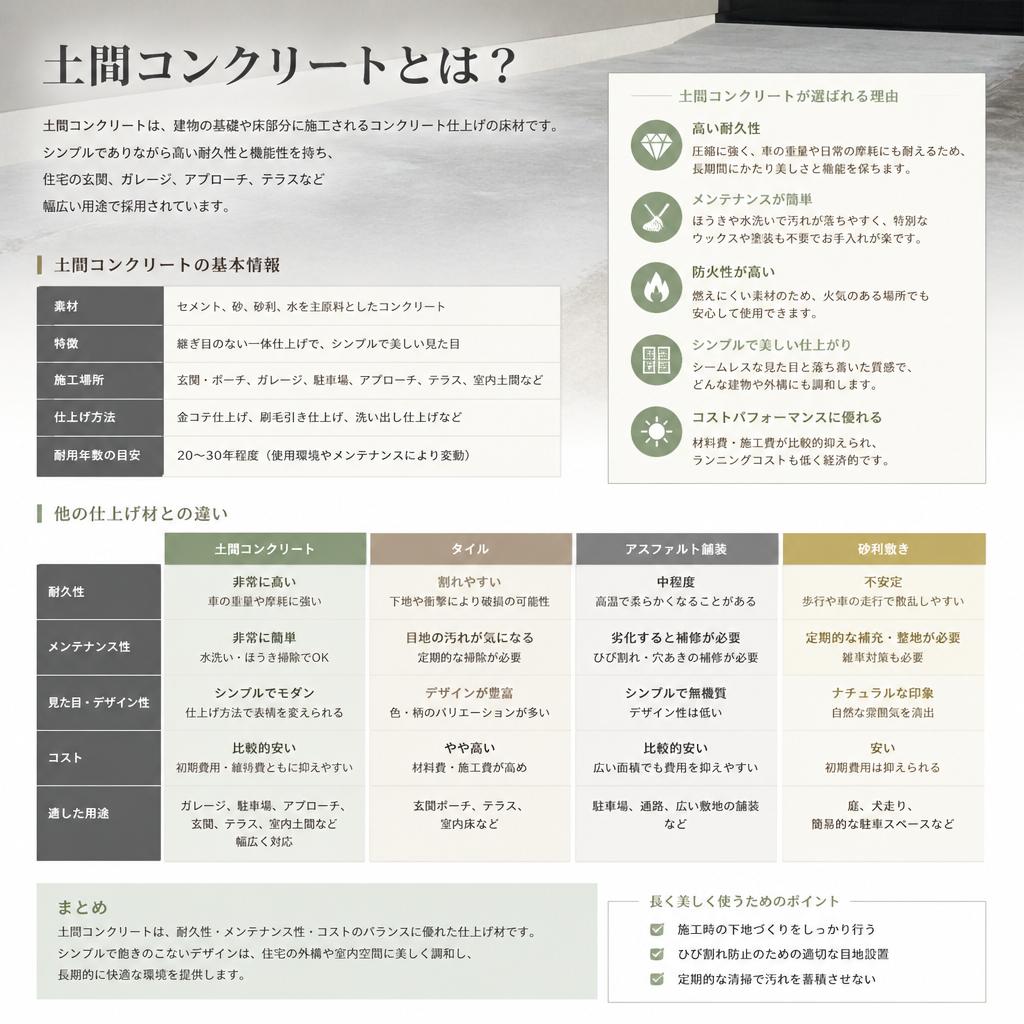 土間コンクリートの基礎知識