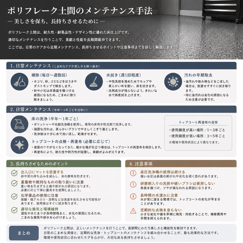 メンテナンス方法と注意点