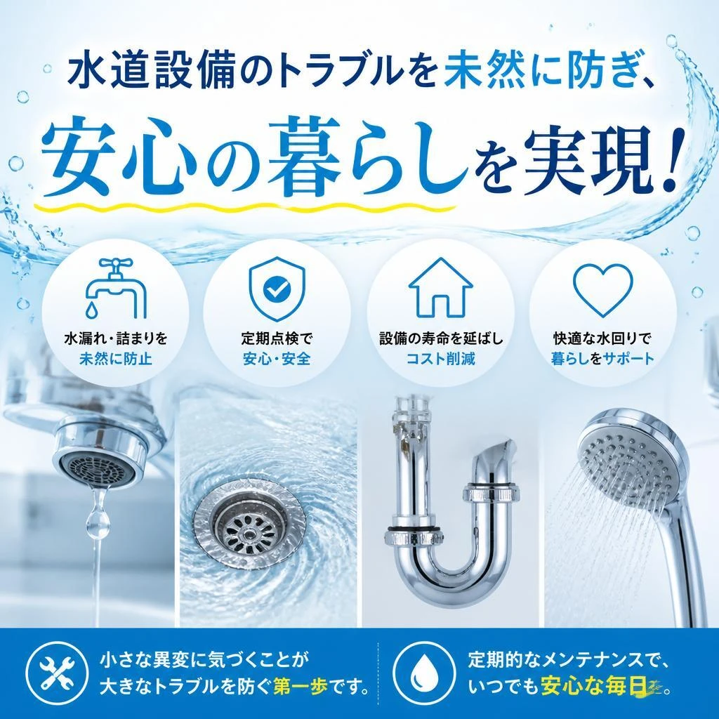 水道設備のトラブルを未然に防ぎ、安心の暮らしを実現！