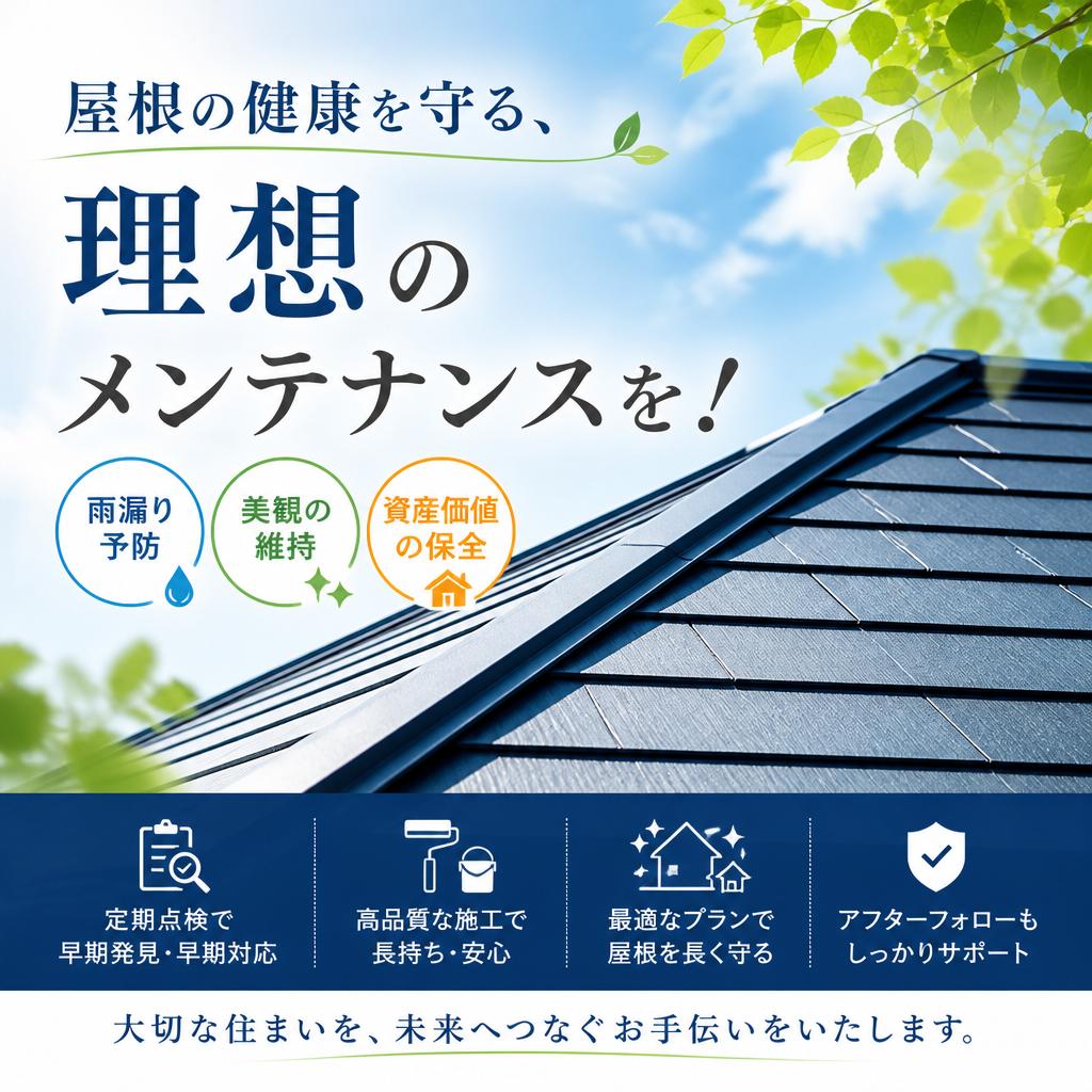 屋根の健康を守る、理想のメンテナンスを！