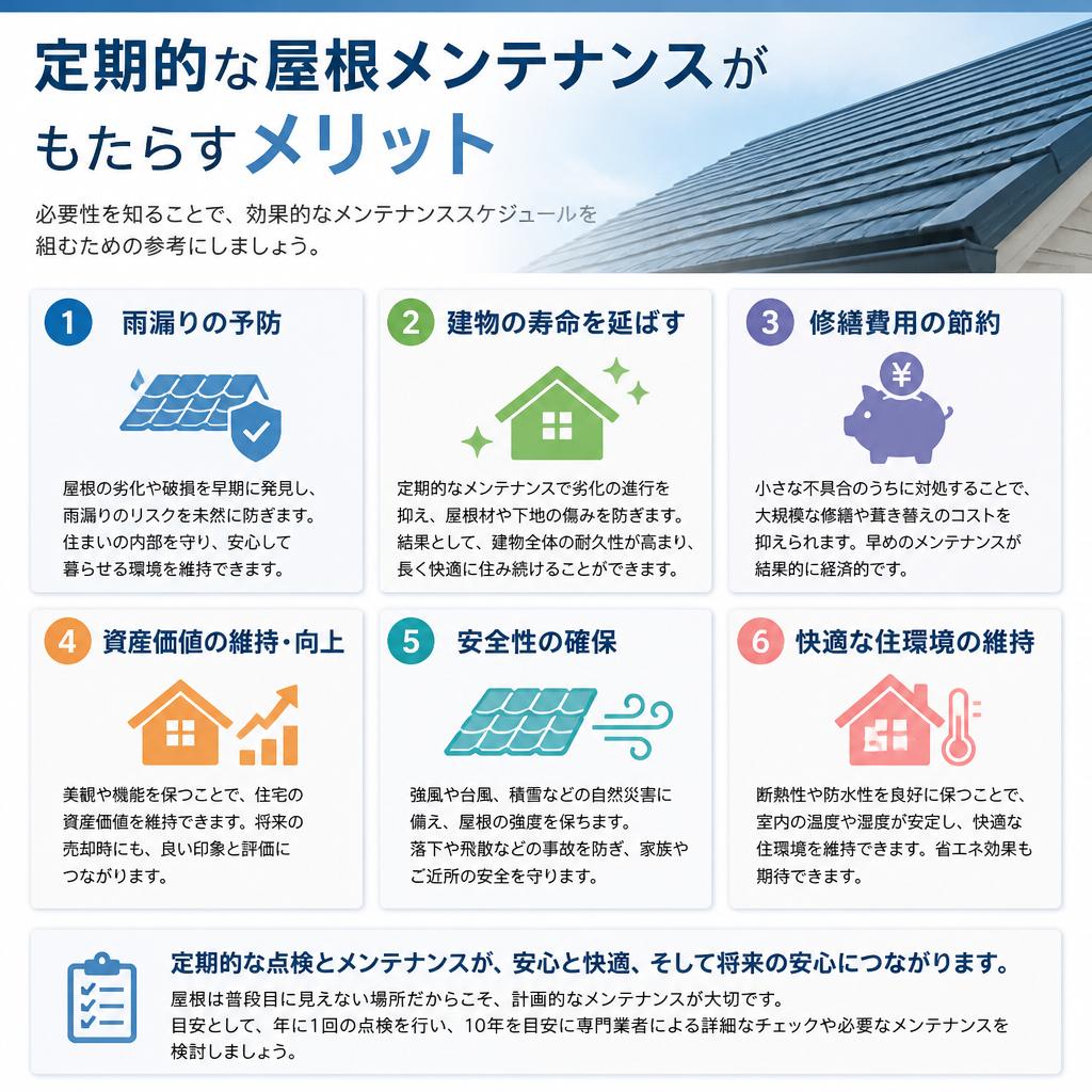 屋根メンテナンスのメリットと必要性